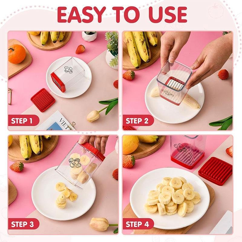 Cup Slicer, Fruit & Vegetable Fast Slicer, Kitchen Accessories Stainless Steel Blade Fruit Slicer Cup, Vegetable Chopper, Strawberry Cutter, 2024 Kitchen Gadgets, Home Essentials