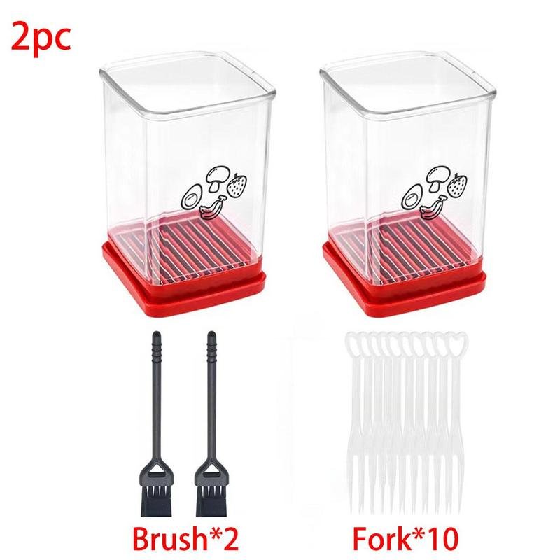 Cup Slicer, Fruit & Vegetable Fast Slicer, Kitchen Accessories Stainless Steel Blade Fruit Slicer Cup, Vegetable Chopper, Strawberry Cutter, 2024 Kitchen Gadgets, Home Essentials