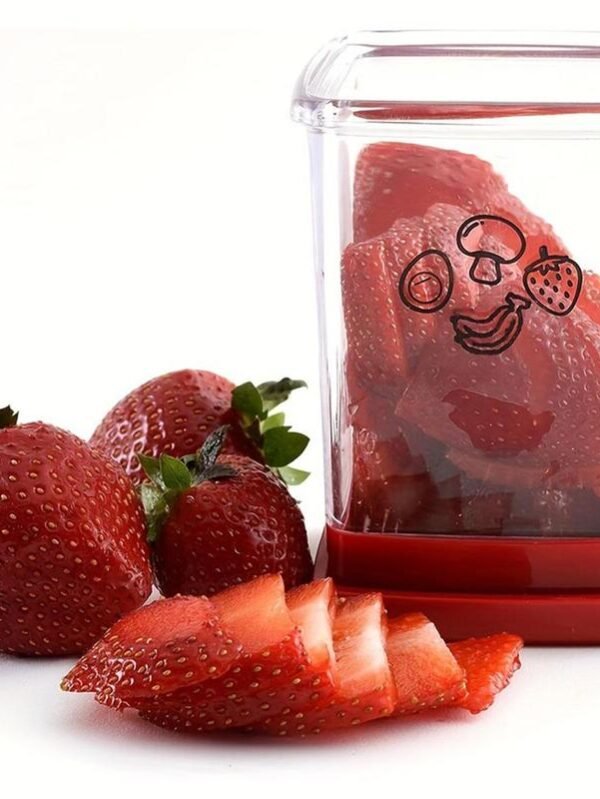 Cup Slicer, Fruit & Vegetable Fast Slicer, Kitchen Accessories Stainless Steel Blade Fruit Slicer Cup, Vegetable Chopper, Strawberry Cutter, 2024 Kitchen Gadgets,  Home Essentials