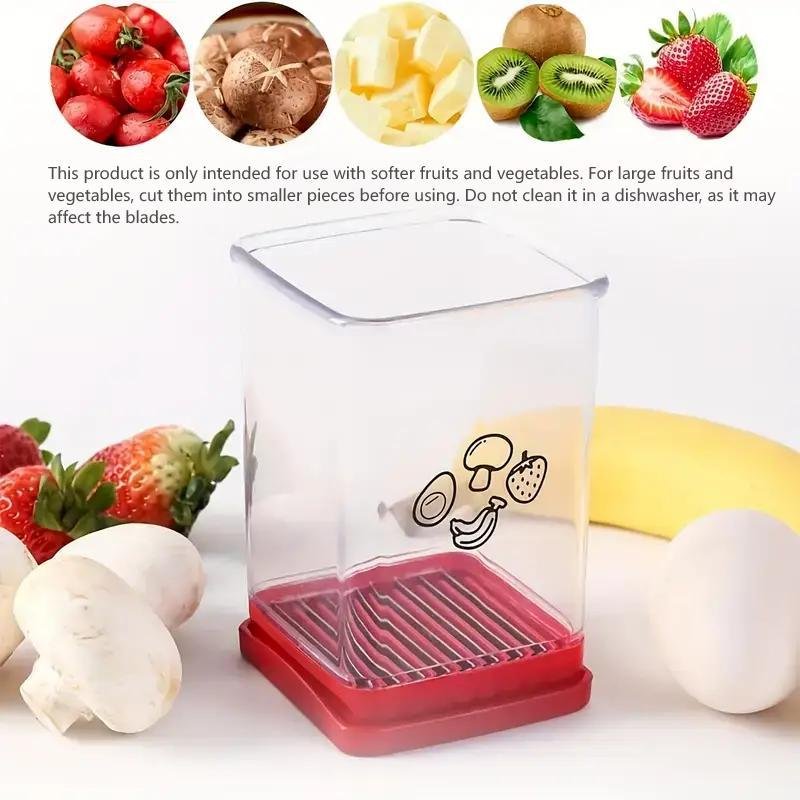 Cup Slicer, Fruit & Vegetable Fast Slicer, Kitchen Accessories Stainless Steel Blade Fruit Slicer Cup, Vegetable Chopper, Strawberry Cutter, 2024 Kitchen Gadgets, Home Essentials